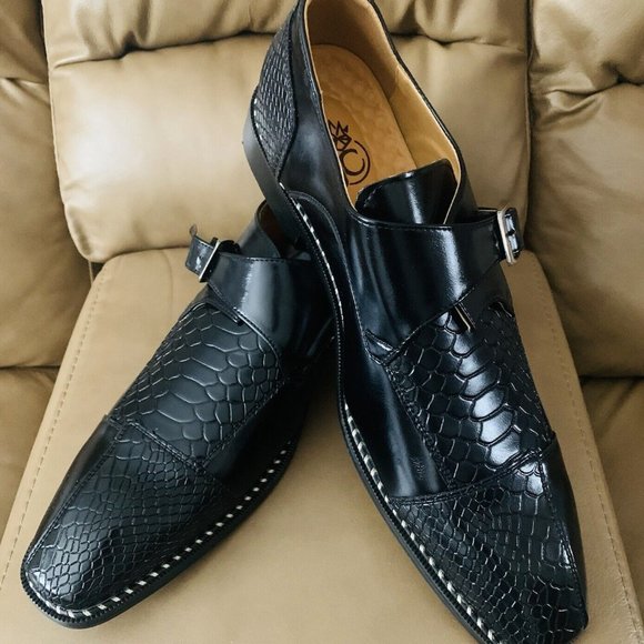 Big Size 12 Men's Crocodile Brogue Formal Business Wingtip pu leather - Picture 3 of 3